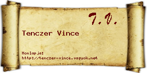 Tenczer Vince névjegykártya